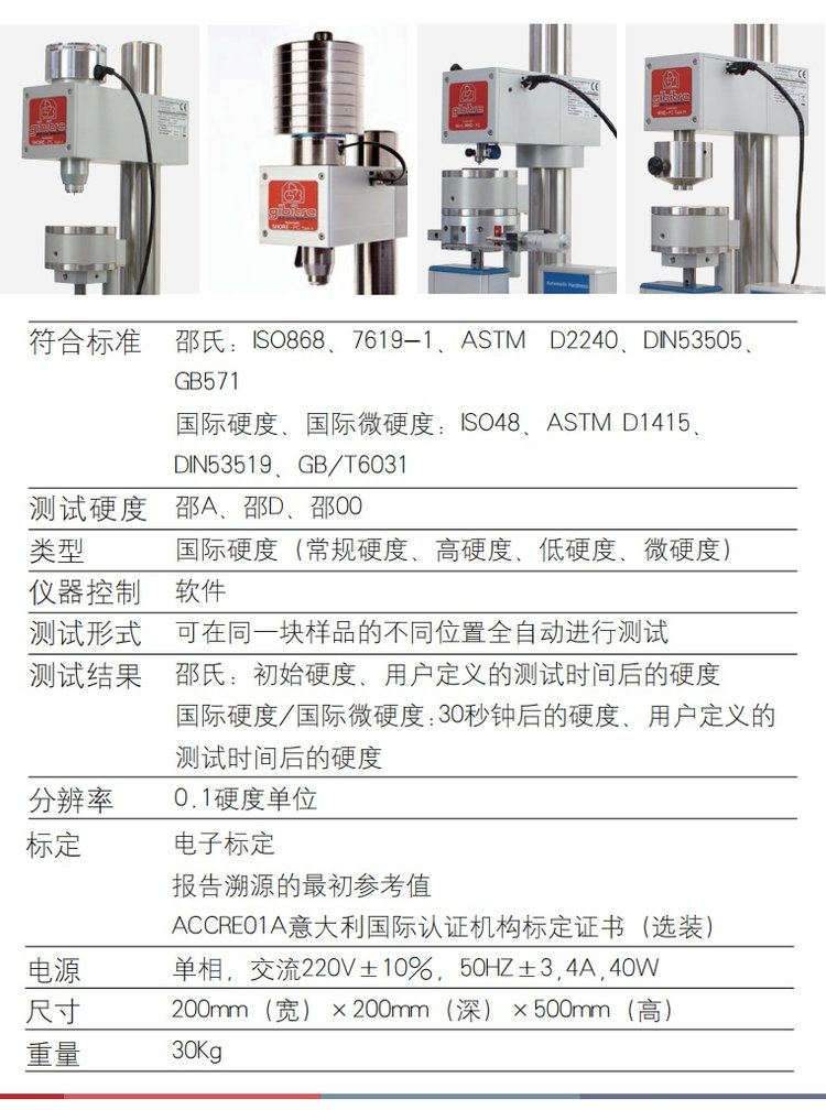 Gibitre臺式邵氏硬度計